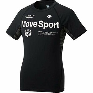 新品【デサント】フィットTシャツ Oサイズ/黒 DMMQJA58 DESCENTE Move Sport MOTION FREE FIT
