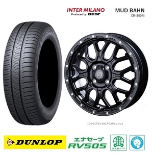 取寄せ品 マッドバーンXR-800M PP ダンロップ RV505 23年 155/65R14インチ JF系 N BOX スラッシュ JH系 N WGN N ONE ウェイク プレオ