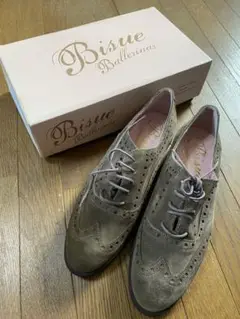 Bisue Ballerinas フラットシューズ　革　レースアップ