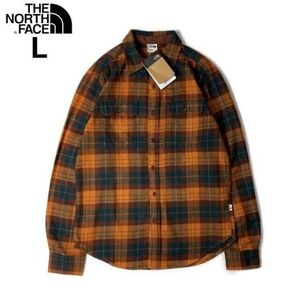 1円～!売切!【正規新品】THE NORTH FACE◆ARROYO FLANNEL SHIRT 長袖 ネルシャツ US限定 厚手 茶タグ(L)茶② チェック柄 180914-5