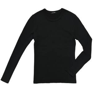 定価4.2万 1piu1uguale3 giza cotton jersey crew knit Ⅴ 黒 ウノピュ ギザコットンジャージクルーネックニット wjk 1piu akm