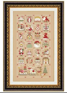 クロスステッチキット christmas calendar クリスマスカレンダー 18CT 34×61cm 刺繍