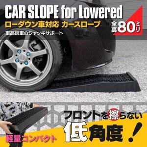 【国内耐久テスト実施済み】耐荷重2トン カースロープ 整備用 スロープ ローダウン車対応 ジャッキアップサポート メンテナンス 2個セット