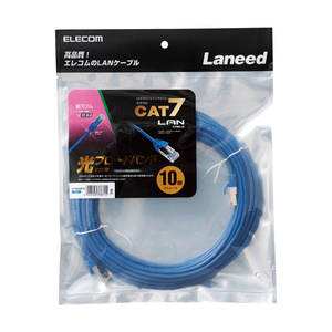 Cat7準拠LANケーブル スリムタイプ 10.0m 直径わずか約4.1mmで狭い場所などでの配線に最適なスリムケーブルを採用: LD-TWSS/BU10