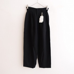 //【美品/定価1.6万】スティーブンアラン steven alan *TUCK MAHARAJA PANTS*Sリネン混薄手イージーブラック(27-2403-38)【32C42】