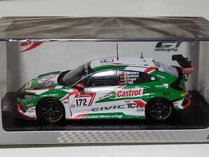 新品 1/43 スパーク SPARK Honda Civic No.172 Castrol Honda クラス優勝 24H Nurburgring 2019 Fugel Oestreich Totz Monteiro　シビック