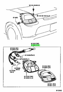 ★在庫僅か★新品★未使用 MR2 リヤコンビネーション ランプ LH リアフォグランプ MR-S ZZW30 LEFT Tail Lamp 2005/03- 2007/07 Genuine