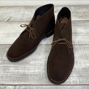 美品 英国製 UK7.5 CLARKS デザートブーツ スエード ブラウン チャッカブーツ made in england クレープソール 26cm 26.5cm クラークス