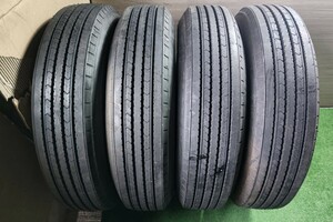 中古タイヤ DUNLOP SP 330k 225/80R17.5 123/122L ４本セット バリ溝 夏タイヤ ４トントラック 等 A451