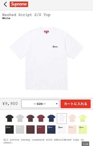 Supreme Washed Script S/S Top シュプリーム ウォッシュ スクリプト トップ tee Tシャツ カットソー box logo ボックス ロゴ