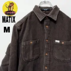 usa古着 MATIX ネルシャツ　M ブラウン