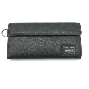 【中古】PORTER CALM LONG WALLET 041-03120 長財布 未使用　ブラック　ポーター[240017570438]