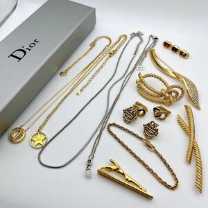 【極美品あり12点セット】Dior ネックレス ディオール ブレスレット イヤリング ブローチ ゴールド シルバー CD アクセサリー まとめ