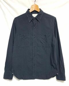 ★美品　FULLCOUNT フルカウント　5.0oz Original Selvedge Chambley Shirt シャンブレーワークシャツ 日本製 ブラック 38