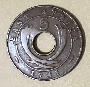 東アフリカ　5セント　1941年　外国コイン　アンティーク　古銭　外国銭　東アフリカコイン