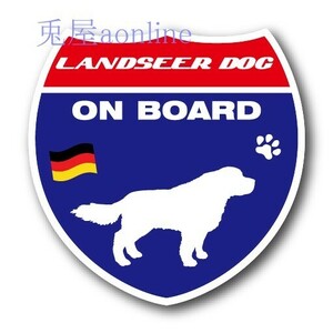 DOG ON BOARDステッカー　ランドシーア　100ｍｍ