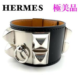 エルメス HERMES コリエドシアン バングル ブレスレット シルバー R刻印