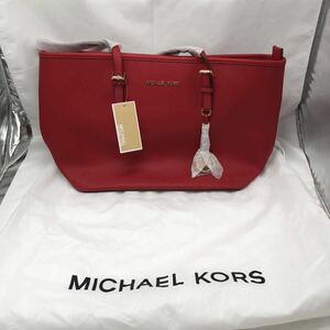 MICHAEL KORS マイケルコース トートバッグ　レッド系　未使用品　保存袋あり　YS LM26