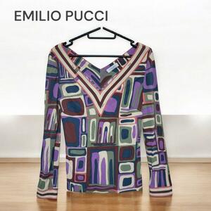 【1点限り】EMILIO PUCCI ロングTシャツ レディース レーヨン L