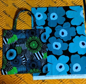 marimekko　マリメッコ　エコバッグ　ハギレ　使用回数少い