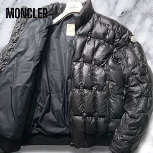 極希少XXL!!! モンクレール ディミトリ ロゴワッペン キルティング ダウンジャケット フェザー ブラック 黒 MONCLER DIMITRI メンズ 5/3L