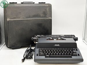 AL0606453　◎ 1円 ～ olivetti オリベッティ タイプライター OLIVETTI LETTERA 38 ELECTRIC ブラック系 ハードケース 中古 used品 現状品