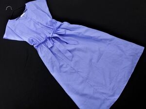 DRESKIP ドレスキップ ストライプ フレンチスリーブ ワンピース sizeM/青 ■◆ ☆ ehc0 レディース