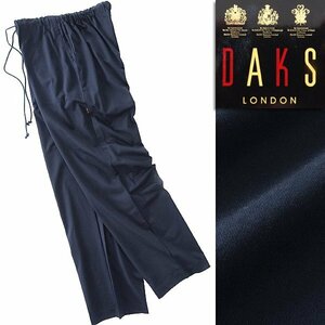 新品 ダックス 日本製 シルケット スムース コットン イージー パンツ M 紺 【P31759】 DAKS LONDON 春夏 メンズ リラックス