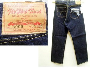 ●即決[W34]未使用品 THE FLAT HEAD 3009 テーパード ストレート 14.5oz 濃紺 フラットヘッド ビンテージ復刻 デニム パンツ■6191