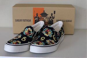 SUN SURF サンサーフ 119BLACK/サイズ8H SS02590 SLIP-ON SHOES MACINTOSH UKULELE スリップオンシューズ