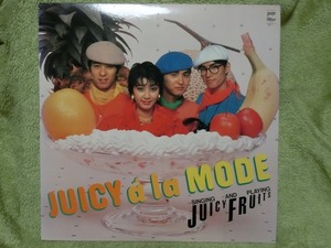 中古 12”LP レコード 邦盤 AF-7015-A Juicy Fruits ジューシィ・フルーツ Juicy A La Mode /1980年 ライナー兼下敷き