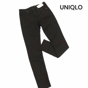 【新品 未使用】 UNIQLO ユニクロ 通年 ウルトラ ストレッチ スキニー デニム パンツ ジーンズ Sz.25　レディース 黒　K4B00499_6#R