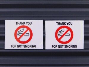 ◆送料\110◆【アメリカ自動車整備用ステッカー／２枚セット】※《NO SMOKING・禁煙ステッカー》　アメリカ輸入品