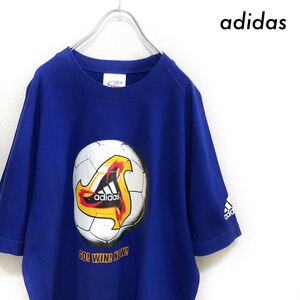 【送料無料】adidas アディダス★半袖Tシャツ キリンコラボ サッカー サムライブルー 青