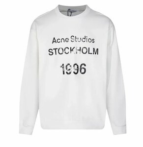 acne studios アクネストゥディオズ トップス Tシャツ 長袖 レディース メンズ シンプル ホワイトM