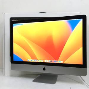 ☆【美品 27インチ】Apple iMac (Retina 5K, 27-inch, 2017) A1419 Core i5(7500)/3.4GHz RAM:16GB/HDD:1TB,SSD:28GB Ventura 動作品　