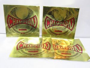 CHAMPION チャンピオンベルト　ステッカー　金色シール 4枚セット [sc0908]