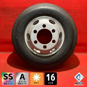 【個人宅配送不可】新車外し品 205/85R16 16×5.5J 127-8TC 6H 2022～2023年製 エルフ等 タイヤ＆ホイール1本【47139885】