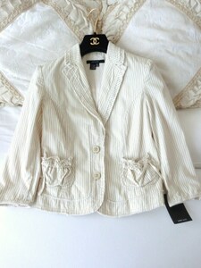 ◆新品 未使用 タグ付◆ZARA◆ストライプのお洒落デザインジャケット◆Sサイズ