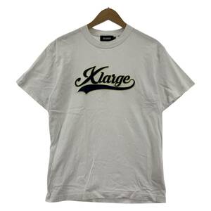 ゆうパケットOK XLARGE エクストララージ アップリケ 半袖Ｔシャツ sizeS/ホワイト