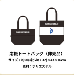 大阪ブルテオン／バレーボール男子／ＳＶリーグ／ファンクラブ会員特典（ゴールド会員）／応援トートバック／非売品・未使用