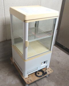 ★中古 税込 業務用 サンデン SANDEN 卓上型 対面式 両面扉 54L 冷蔵ショーケース 冷蔵庫 AG-54XE 冷え悪い 訳ありジャンク品 引取可能