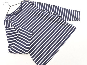 PETIT BATEAU プチバトー 裏起毛 ボーダー カットソー 150cm 白ｘ紺 ◇■ ☆ ekc5 子供服