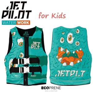 ジェットパイロット JETPILOT 2025 キッズ ライフジャケット 送料無料 ボーイズ コーズ エコ ベスト JA24211B グリーン 3-4歳 子ども用