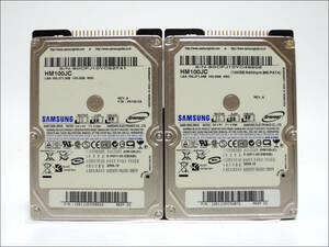 SAMSUNG 2.5インチHDD HM100JC 100GB IDE 2個セット #12821