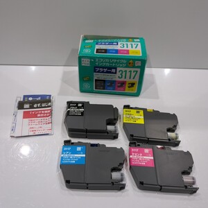 1030y11r エコリカ ブラザー LC3117-4PK 対応 互換 リサイクル インク 4色 パック ECI-BR3117-4P 残量表示対応