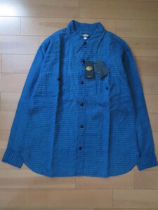 送料無料 超特価即決 人気希少完売サイズ BLACK SIGN Indigo Border Triple Patch Shirt Pure Indigo 44 XXL 2XL 新品未使用 タグ付 日本製