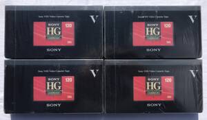 【未使用/4パック】SONY VHSテープ 120分 4パック ソニー ハイグレード 未使用 未開封 ビデオテープ VHS ビデオデッキ 記録媒体