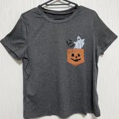 ハロウィン ゴースト　おばけ  Tシャツ グレー Sサイズ