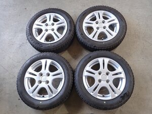 YS14790【送料無料155/65R14】ダイハツ純正 タント ムーブ ミライース等 中古スタッドレス ★14×4.5J 100/4H ET45★1円スタート